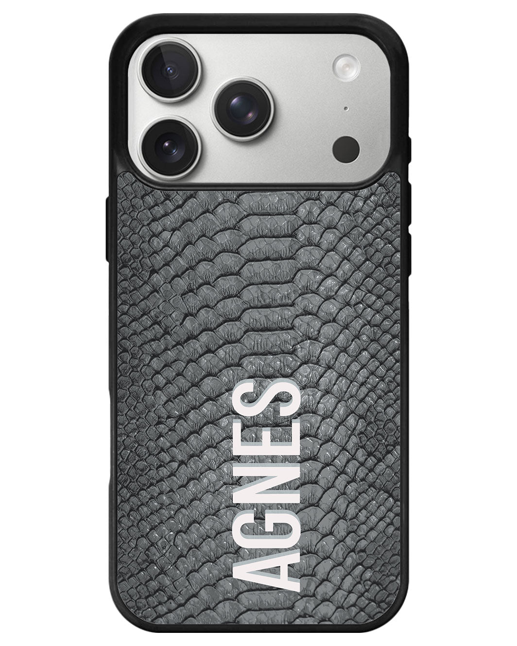 iPhone Premium Glam Case - Charcoal Serpentine