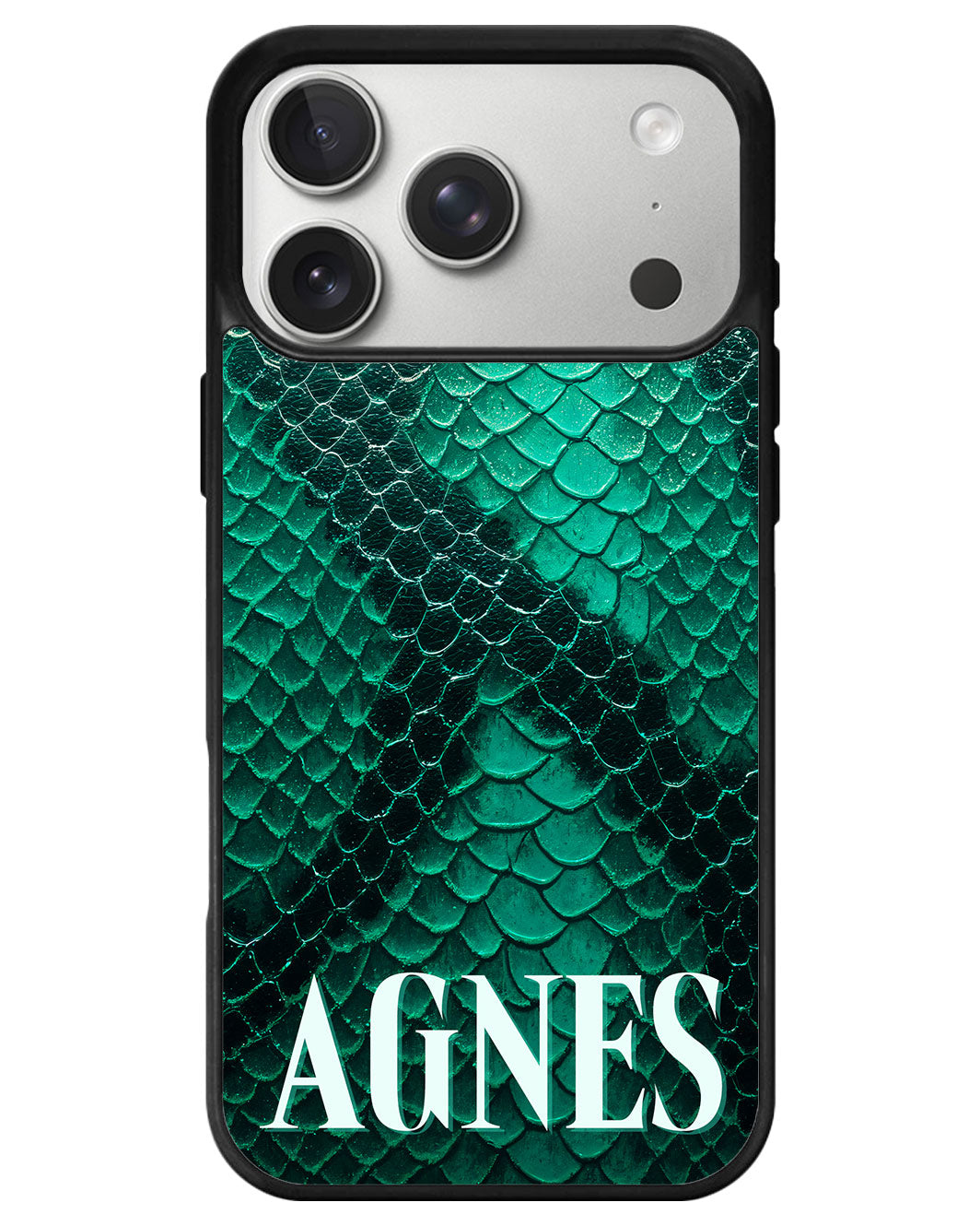 iPhone Premium Glam Case - Emerald Serpentine
