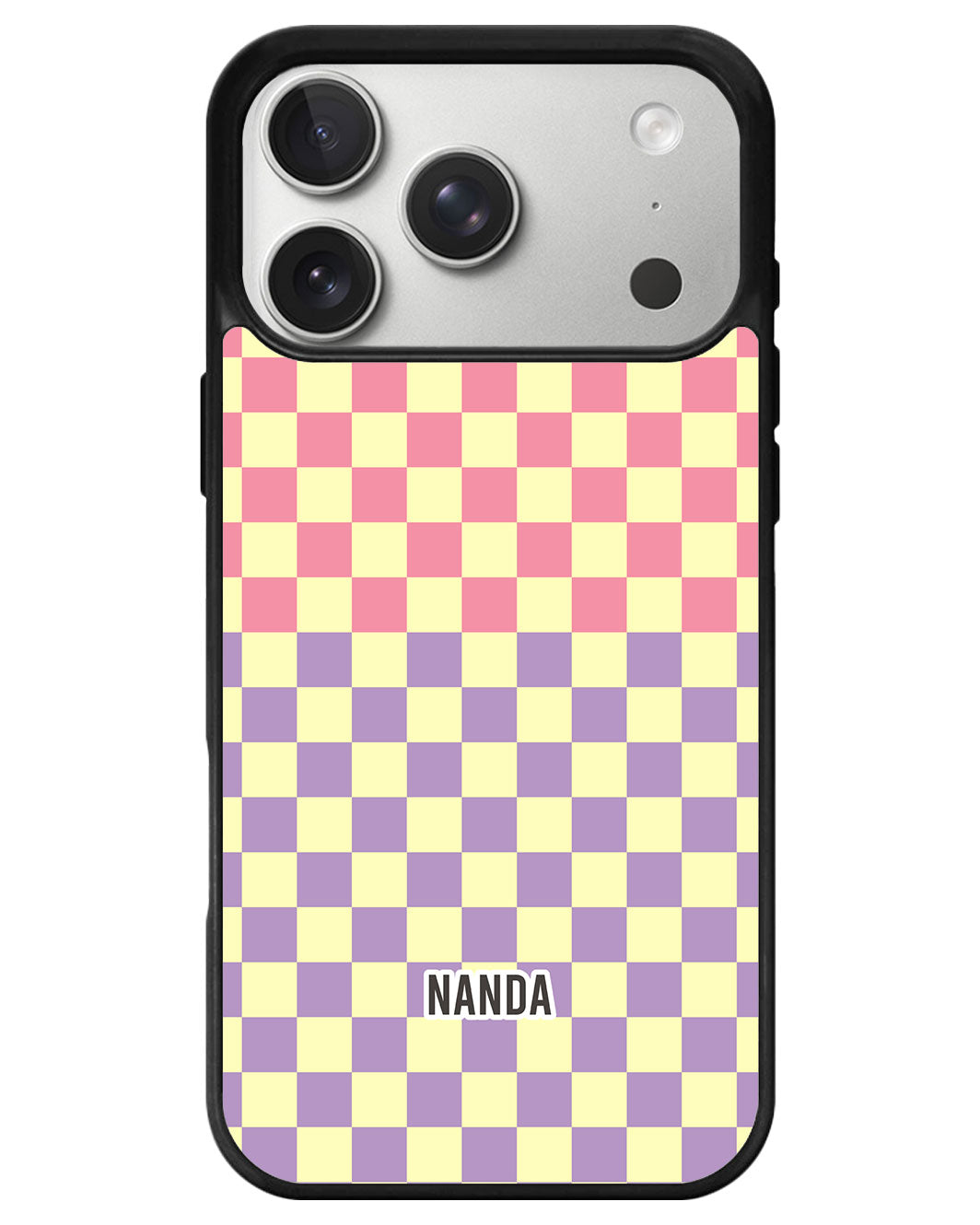 iPhone Premium Glam Case - Candy Checkmate