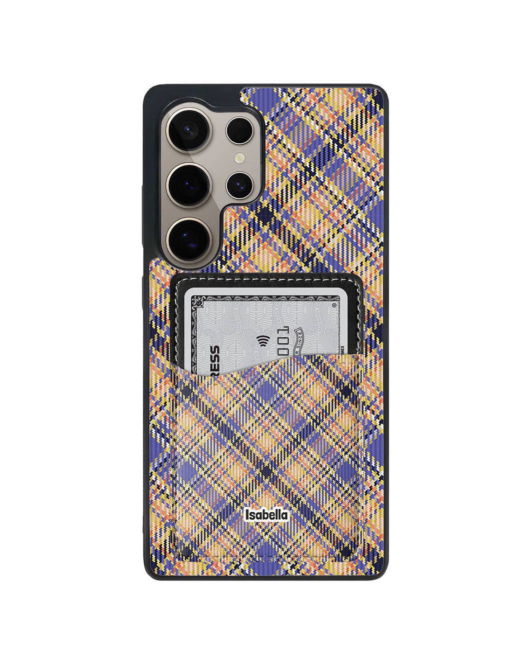 Android Phone Wallet Case - Golden plaid