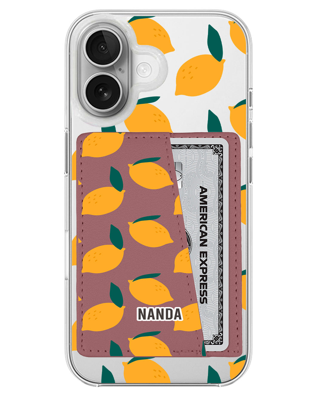 iPhone Leather Wallet Case - Lemon Zest