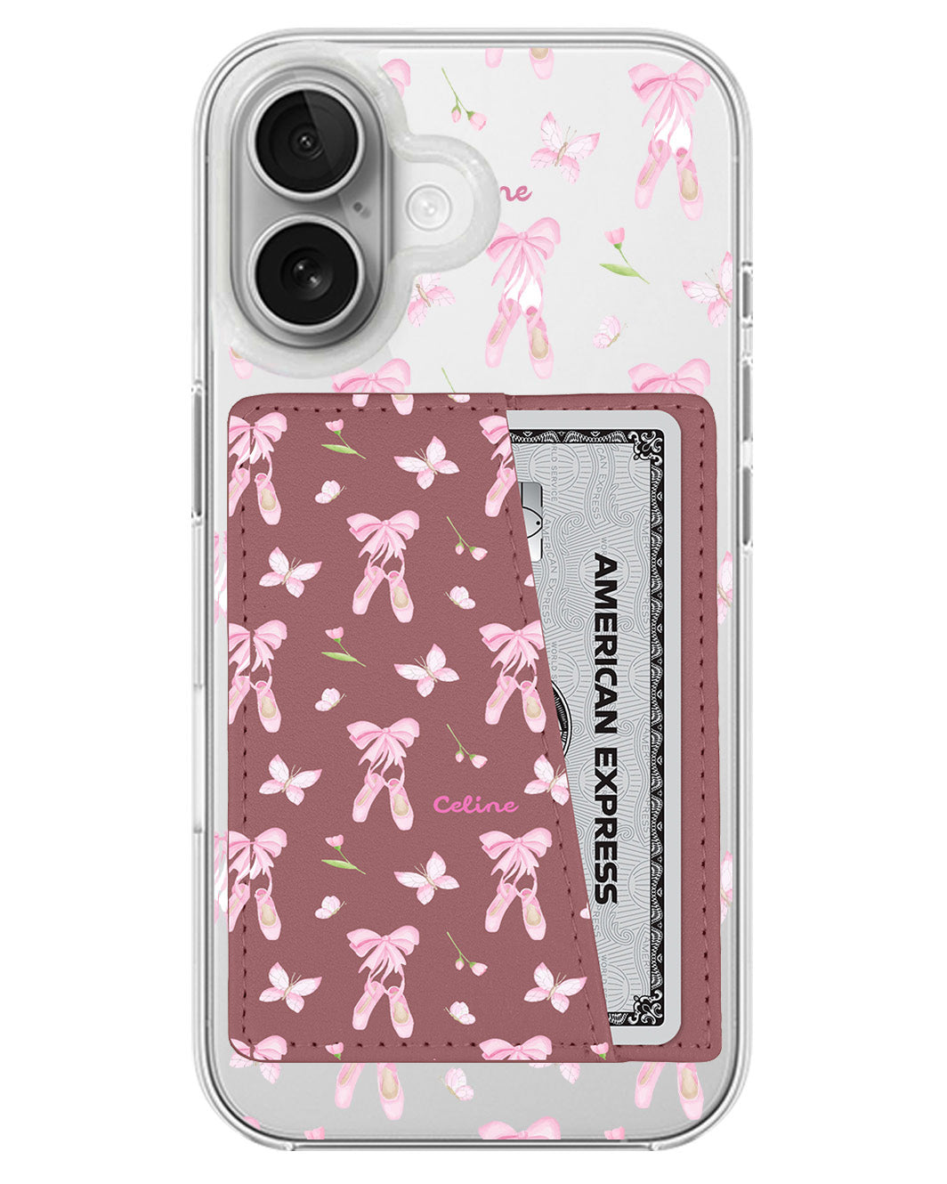 iPhone Leather Wallet Case - Ballerina Fly
