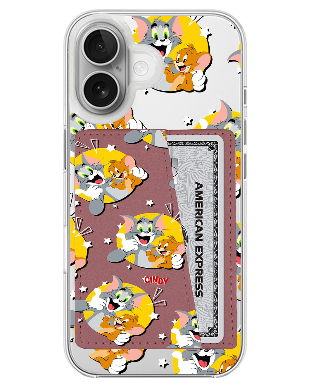 iPhone Leather Wallet Case - Tom And Jerry