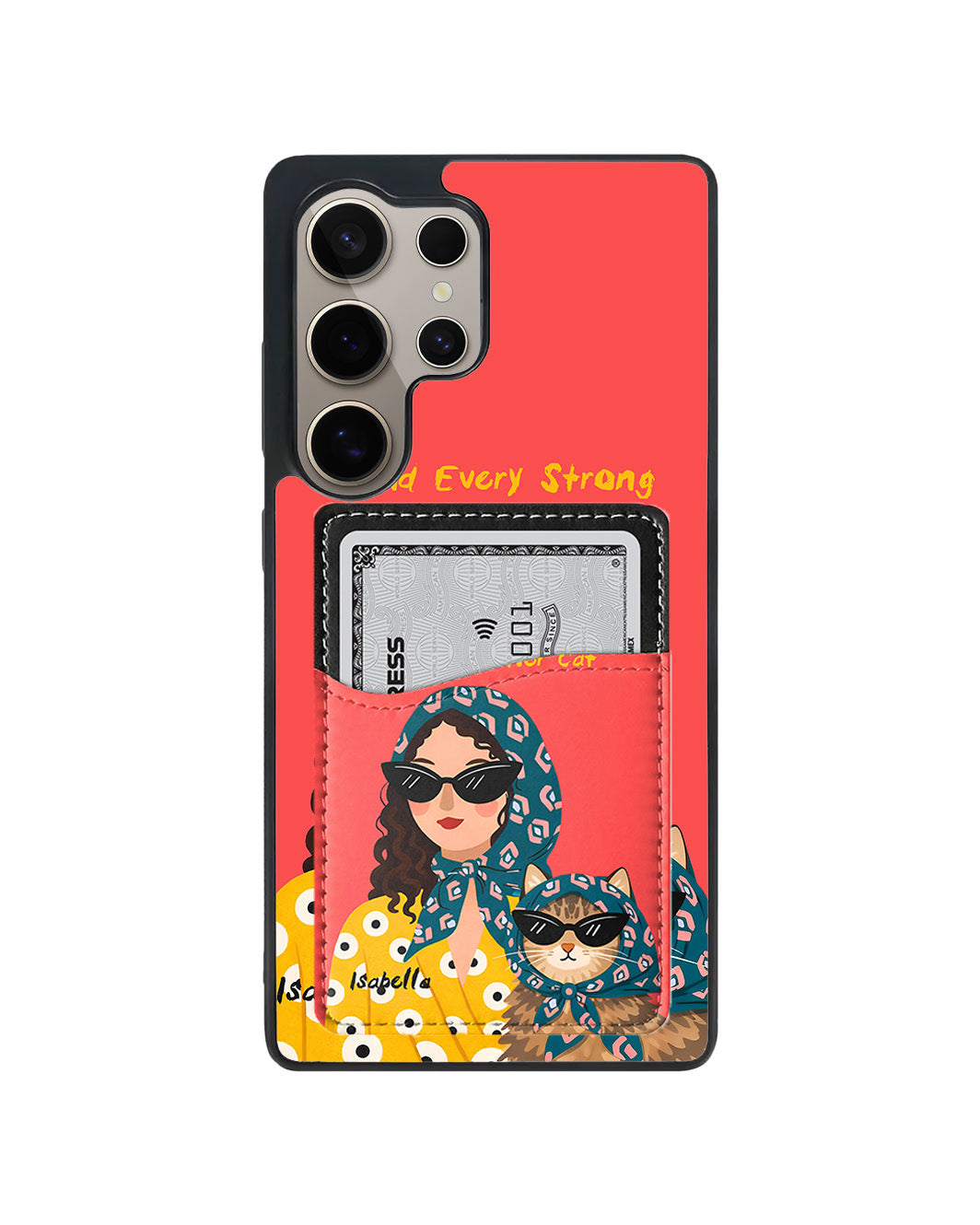 Android Phone Wallet Case - Cool cat energy