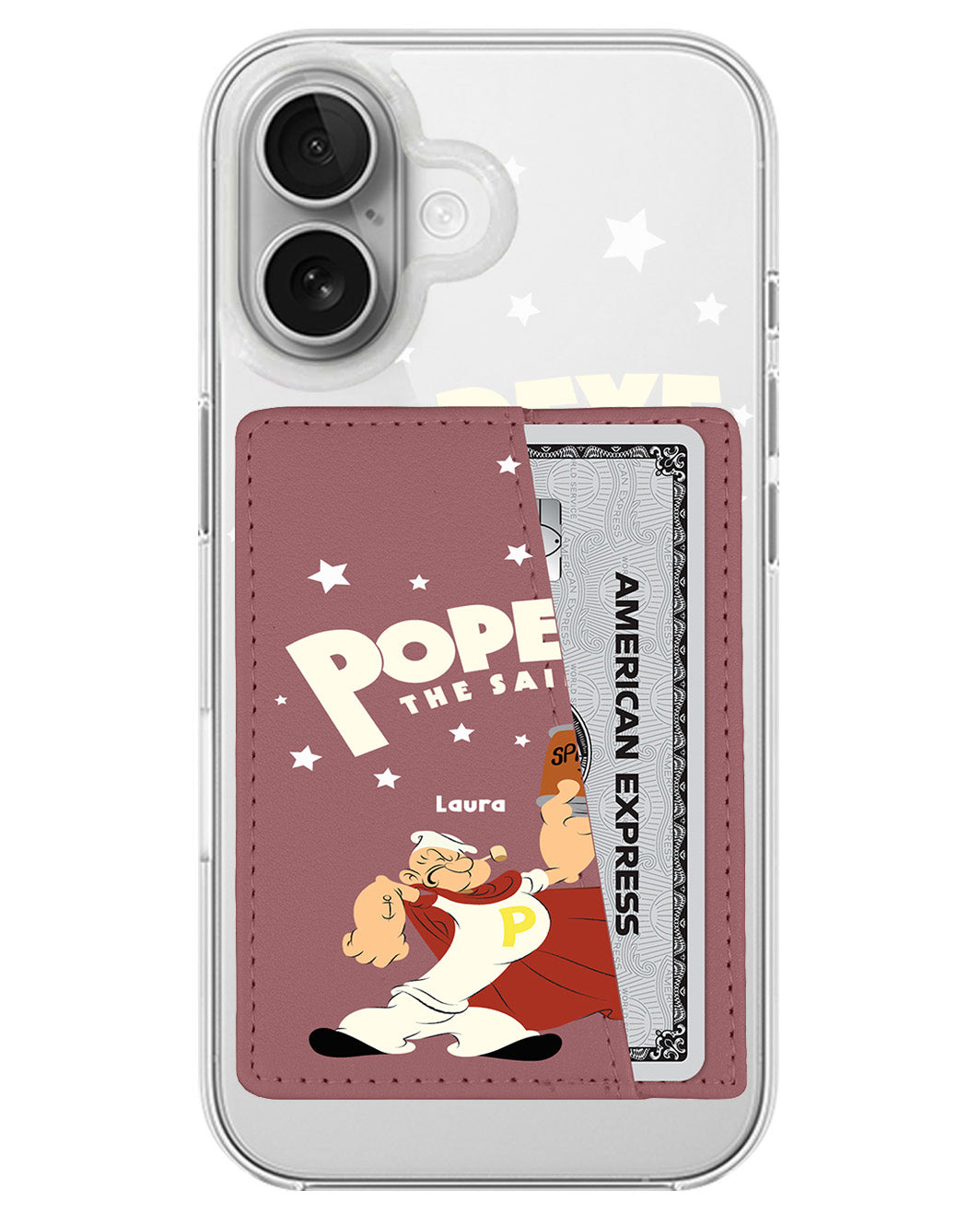 iPhone Leather Wallet Case - Popeye The Sailor
