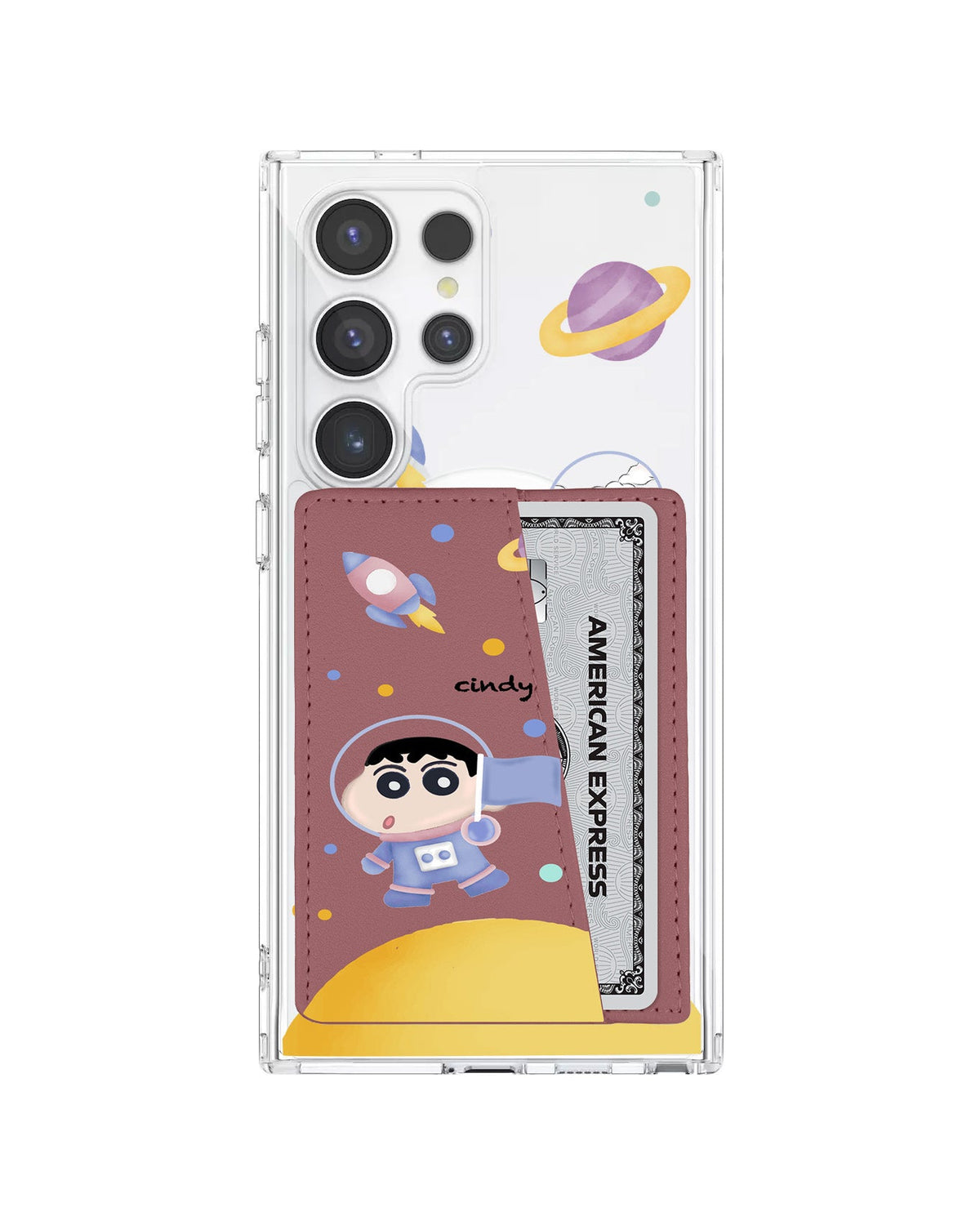 Android Leather Wallet Case - Shincan In The Moon