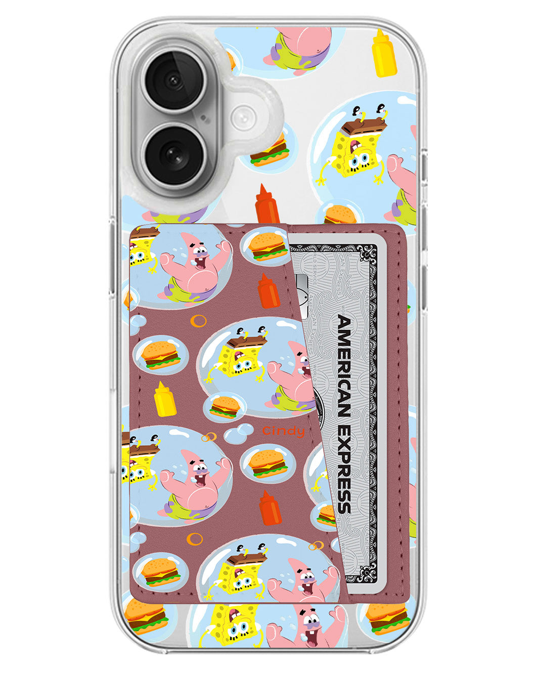 iPhone Leather Wallet Case - Bubble Patty