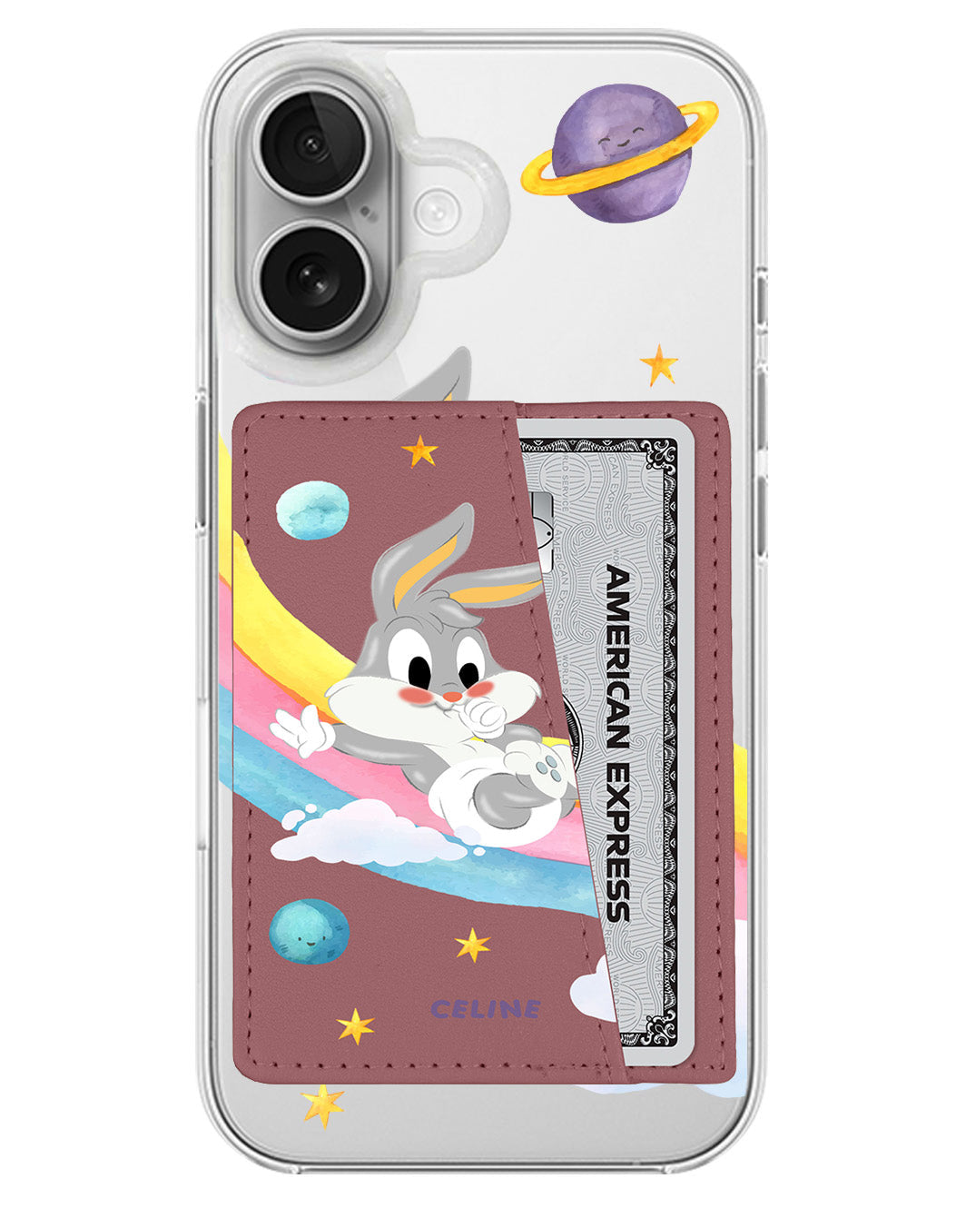 iPhone Leather Wallet Case - Baby Bugs Dream