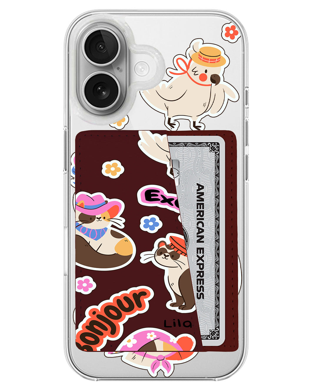 iPhone Leather Wallet Case - Cattitude On Point