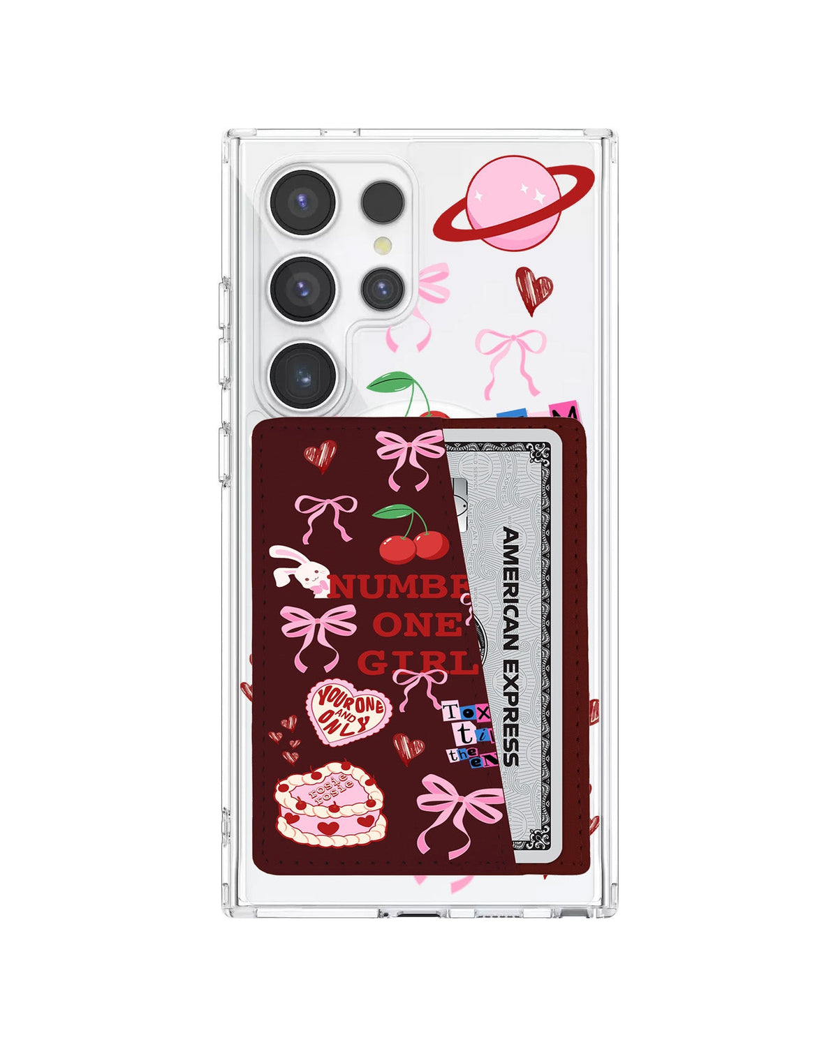 Android Leather Wallet Case - Rose