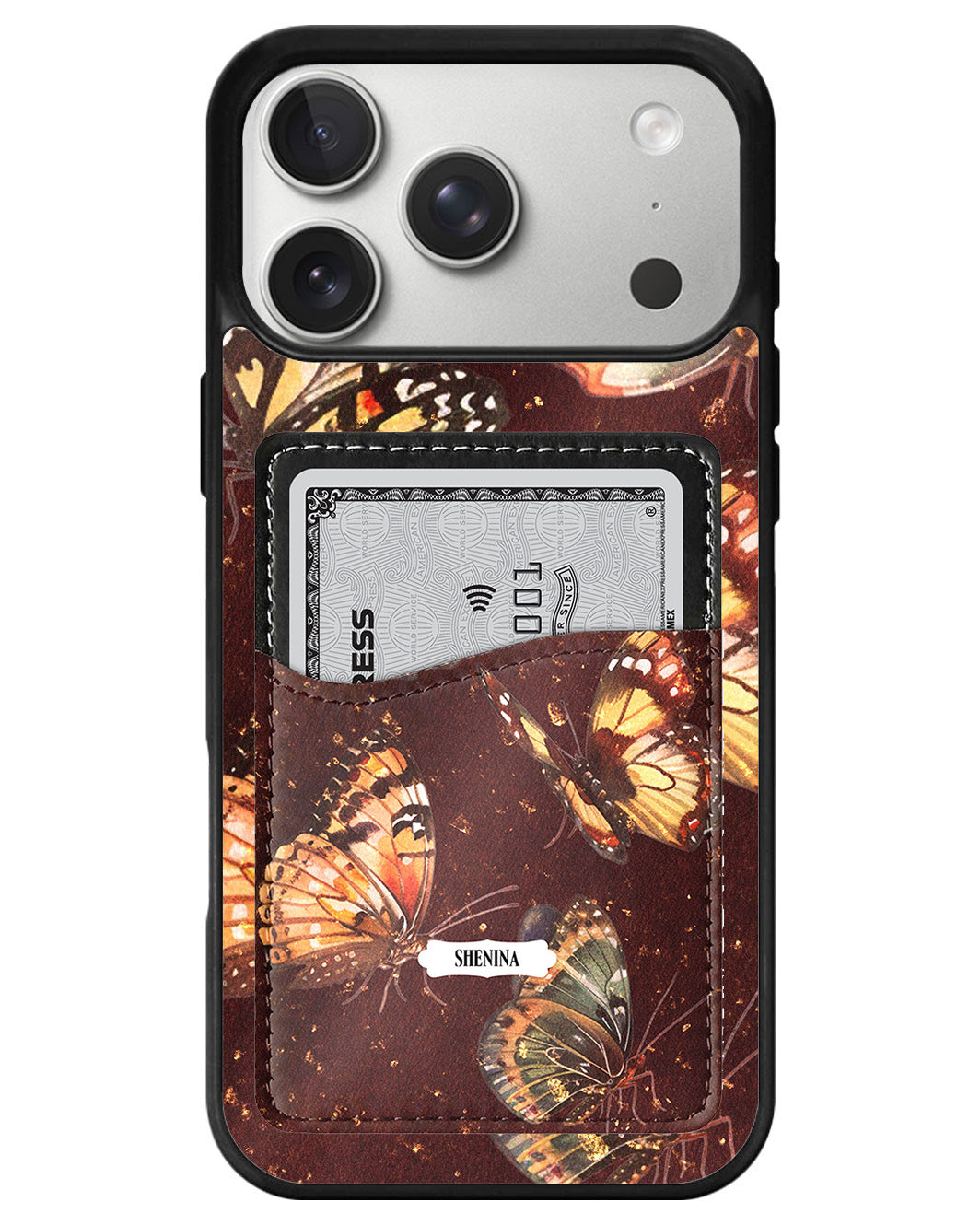 iPhone Phone Wallet Case - Crimson butterfly