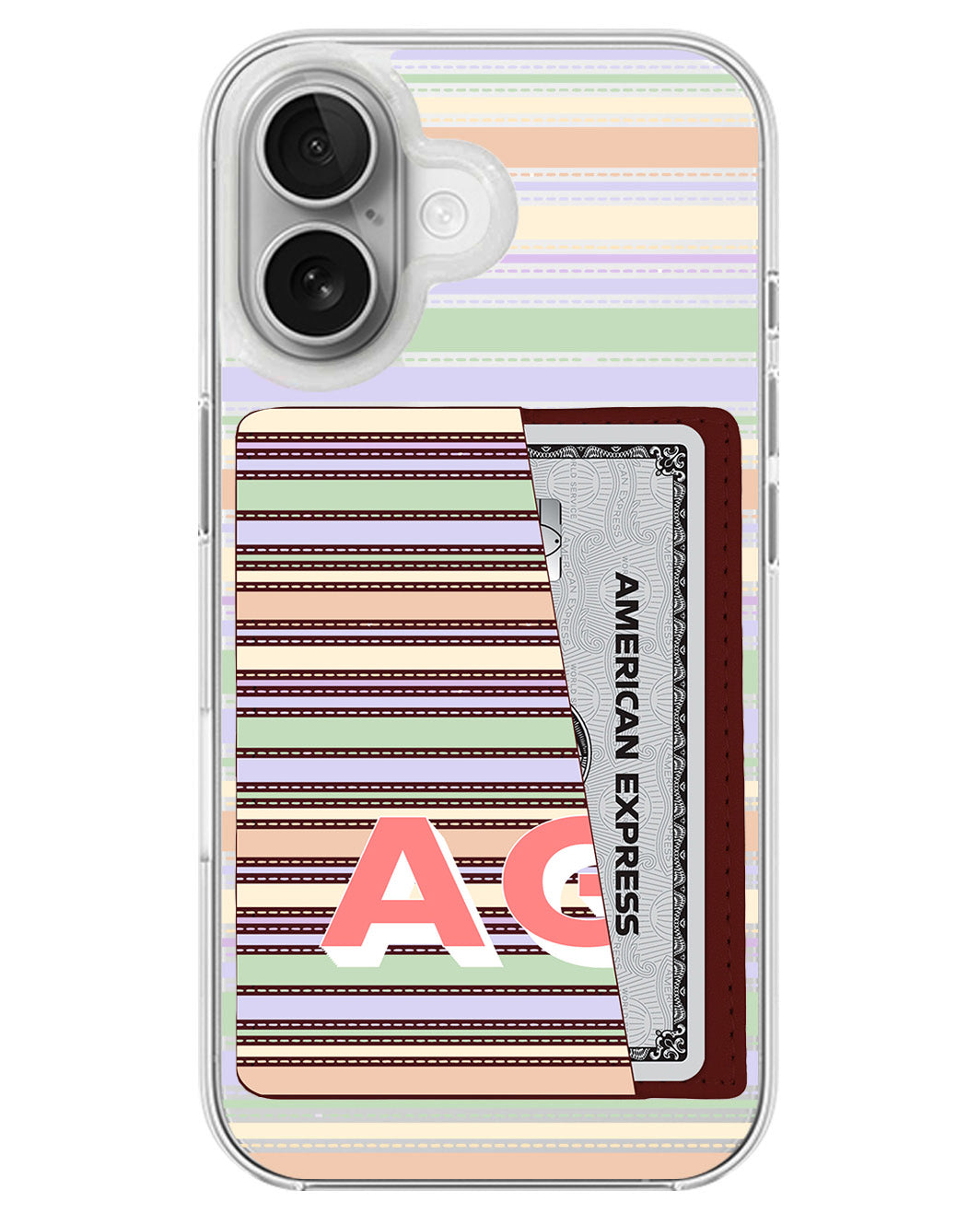 iPhone Leather Wallet Case - Dreamy Pastels 2