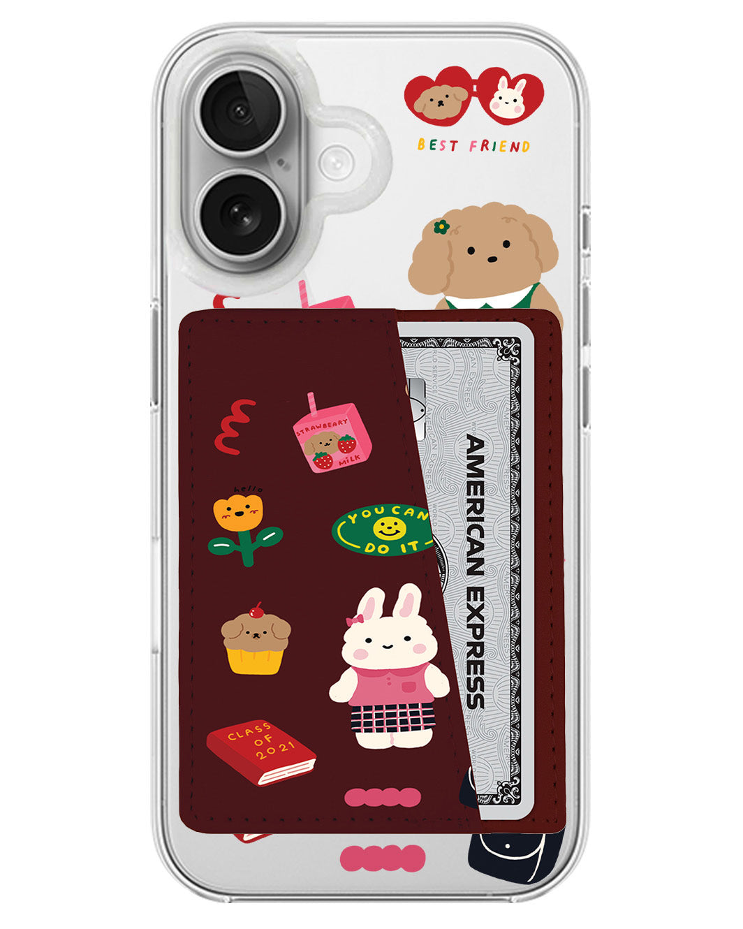 iPhone Leather Wallet Case - Class Of Bunny