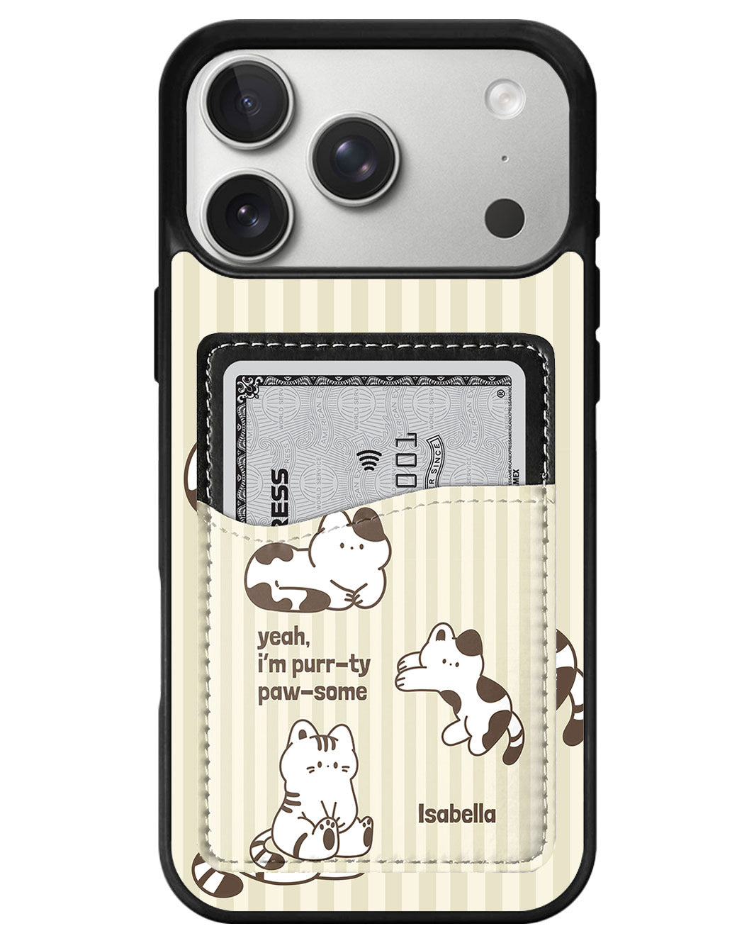 iPhone Phone Wallet Case - Purrty pawsome