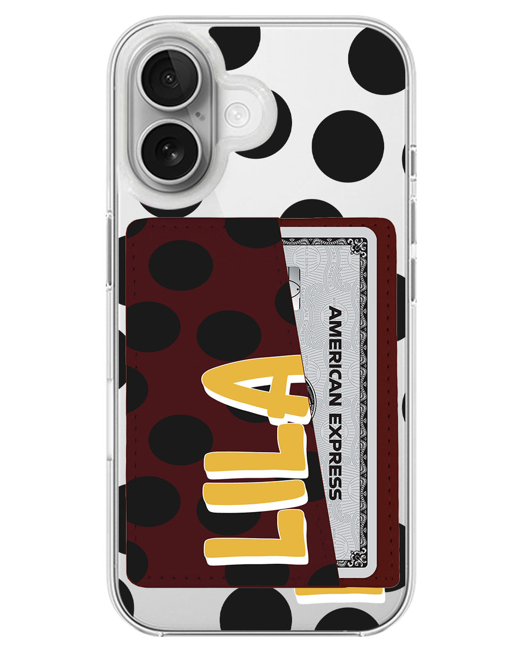iPhone Leather Wallet Case - Ladybug Love