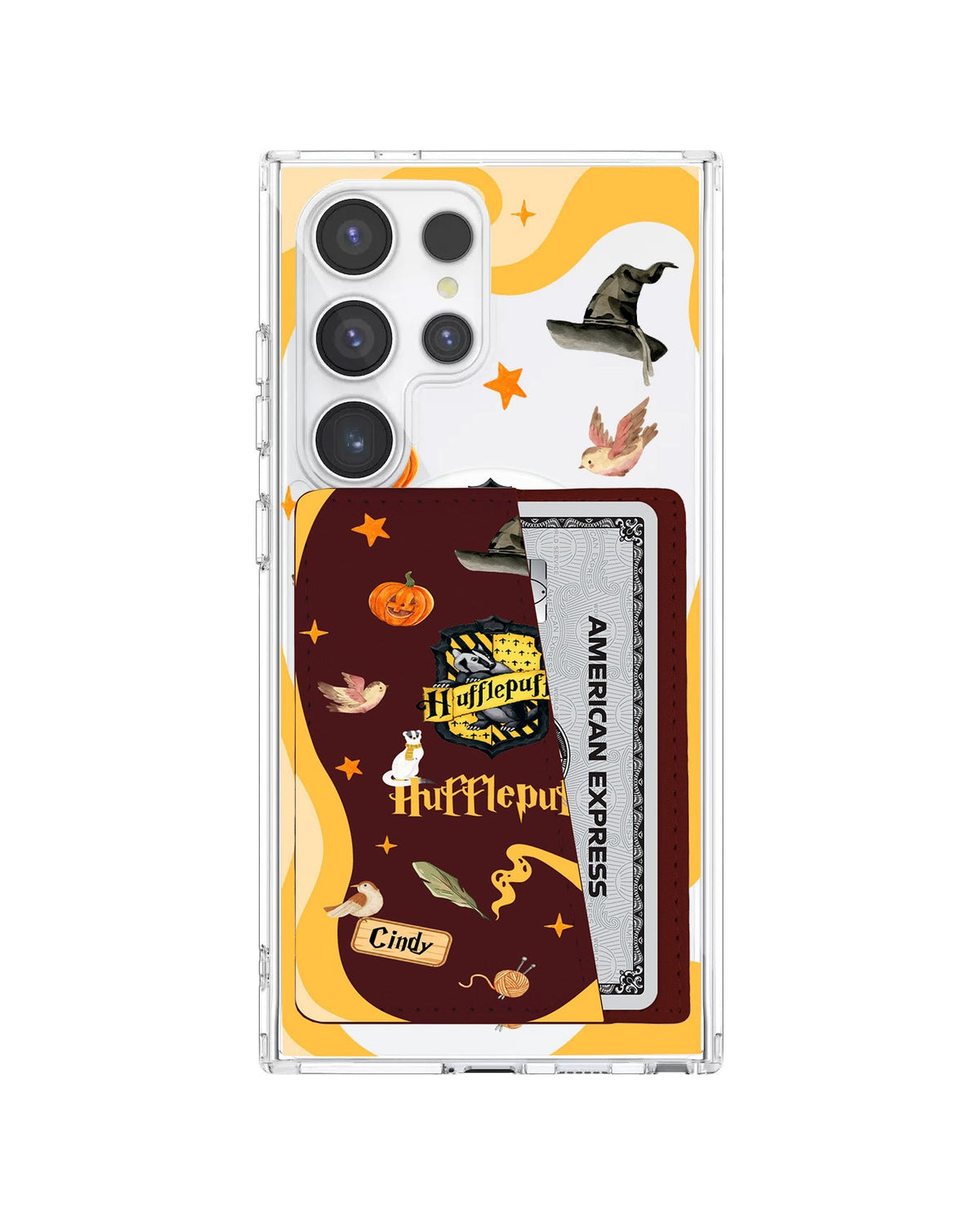 Android Leather Wallet Case - Hufflepuff