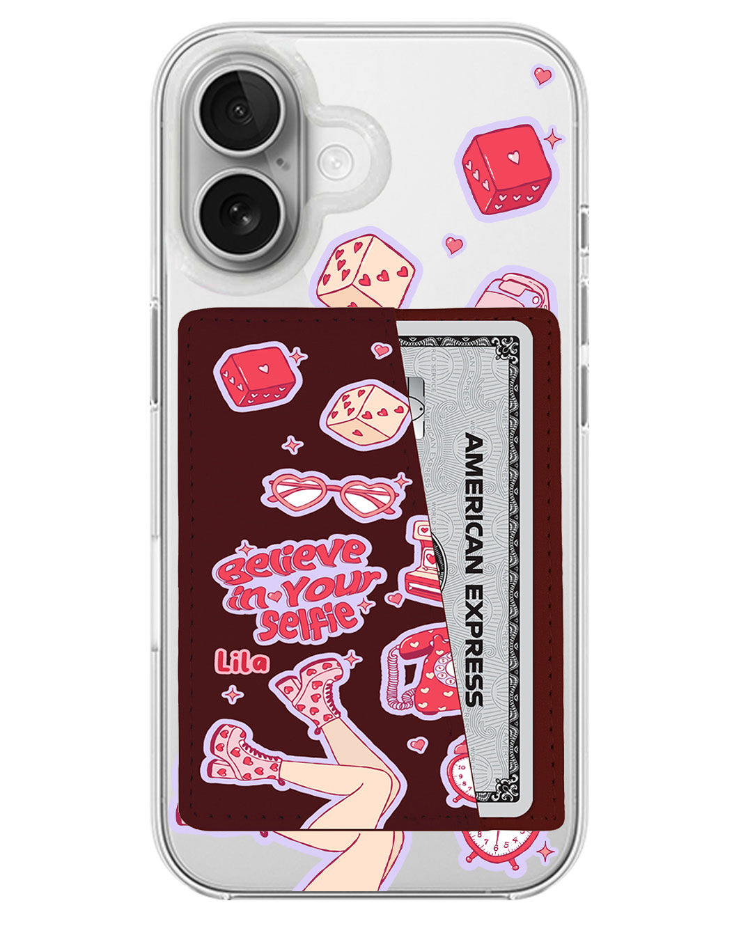 iPhone Leather Wallet Case - Falling Deeper
