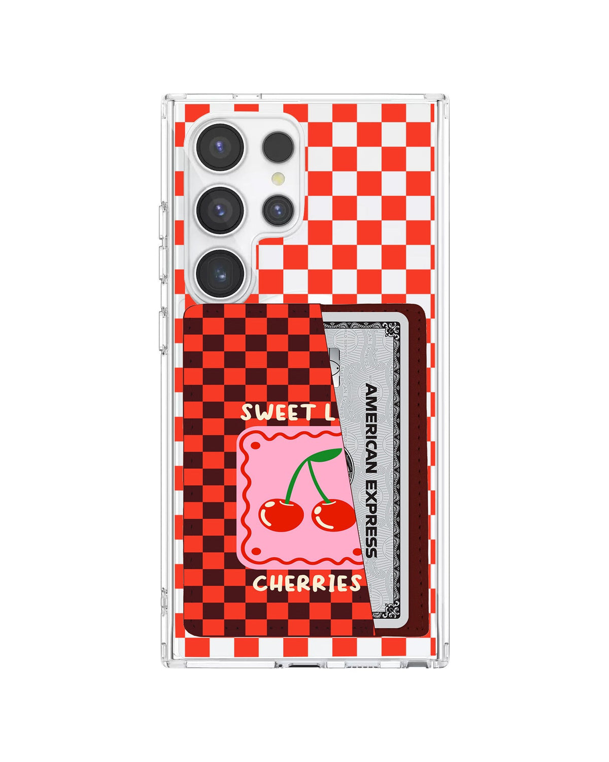 Android Leather Wallet Case - Sweet Like Cherries