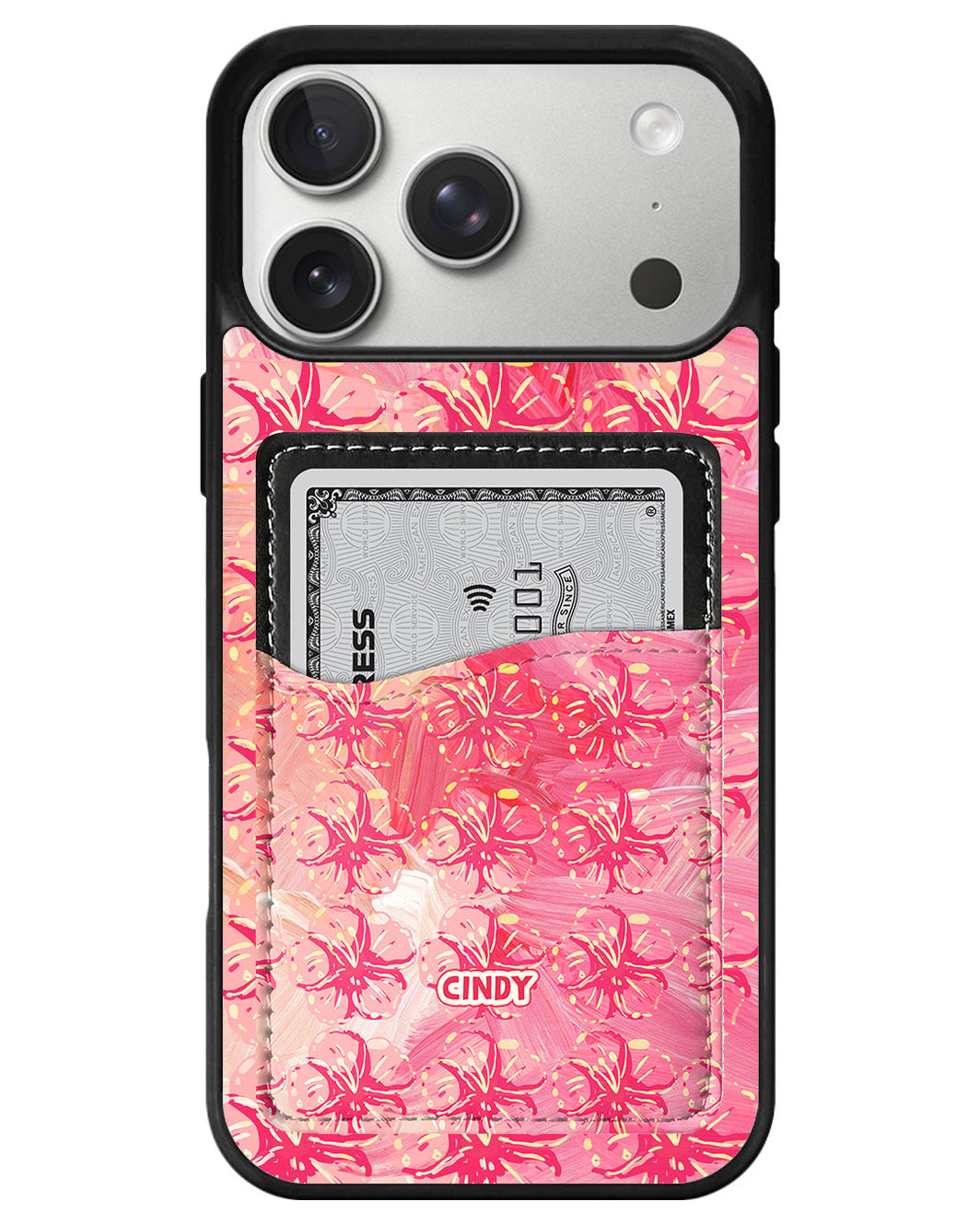 iPhone Phone Wallet Case - Pink Hibiscus