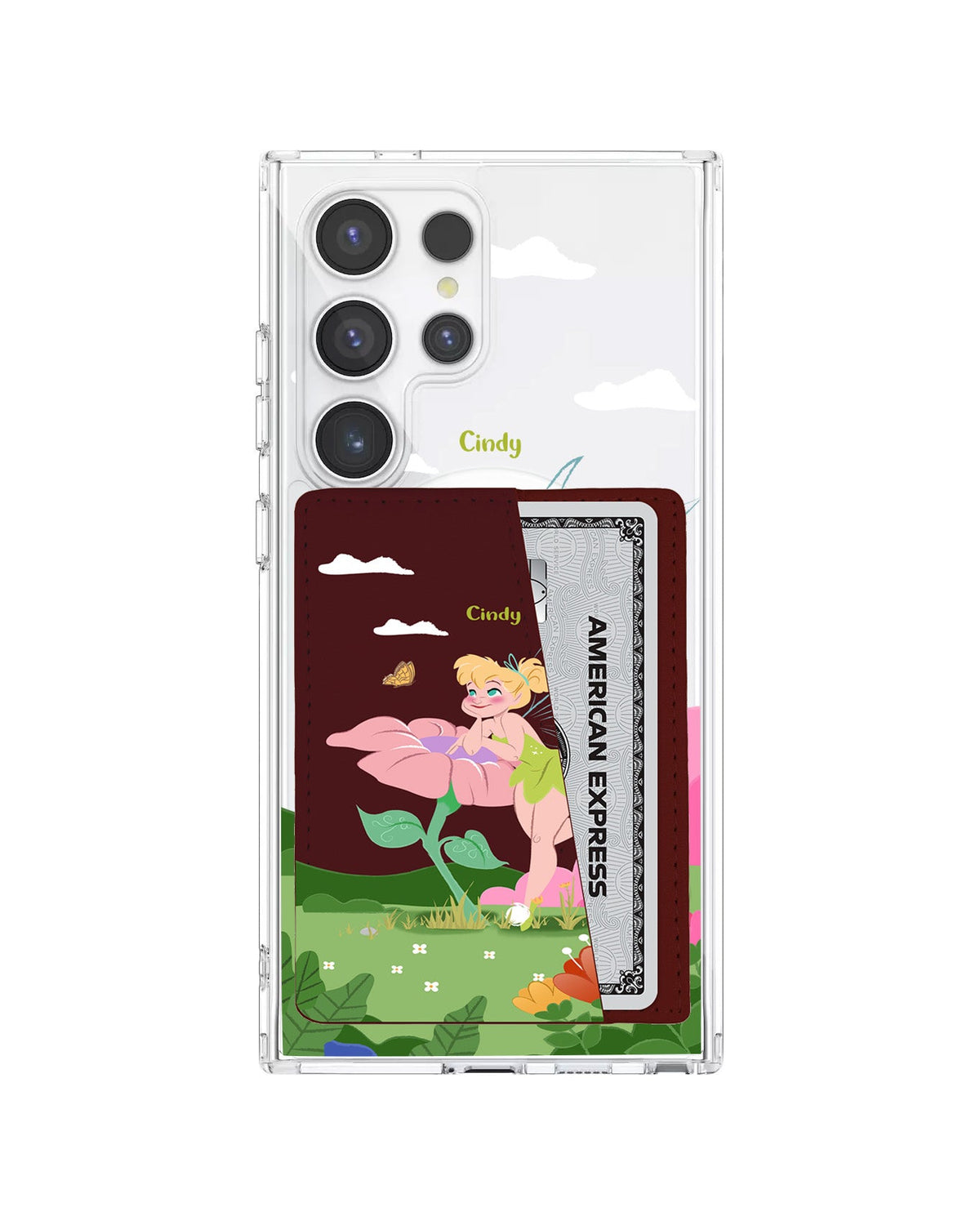 Android Leather Wallet Case - Tink Flower