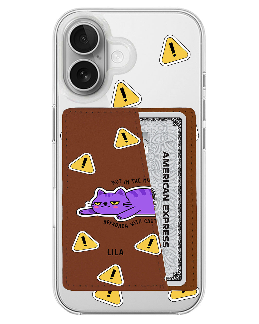 iPhone Leather Wallet Case - Grumpy Cat
