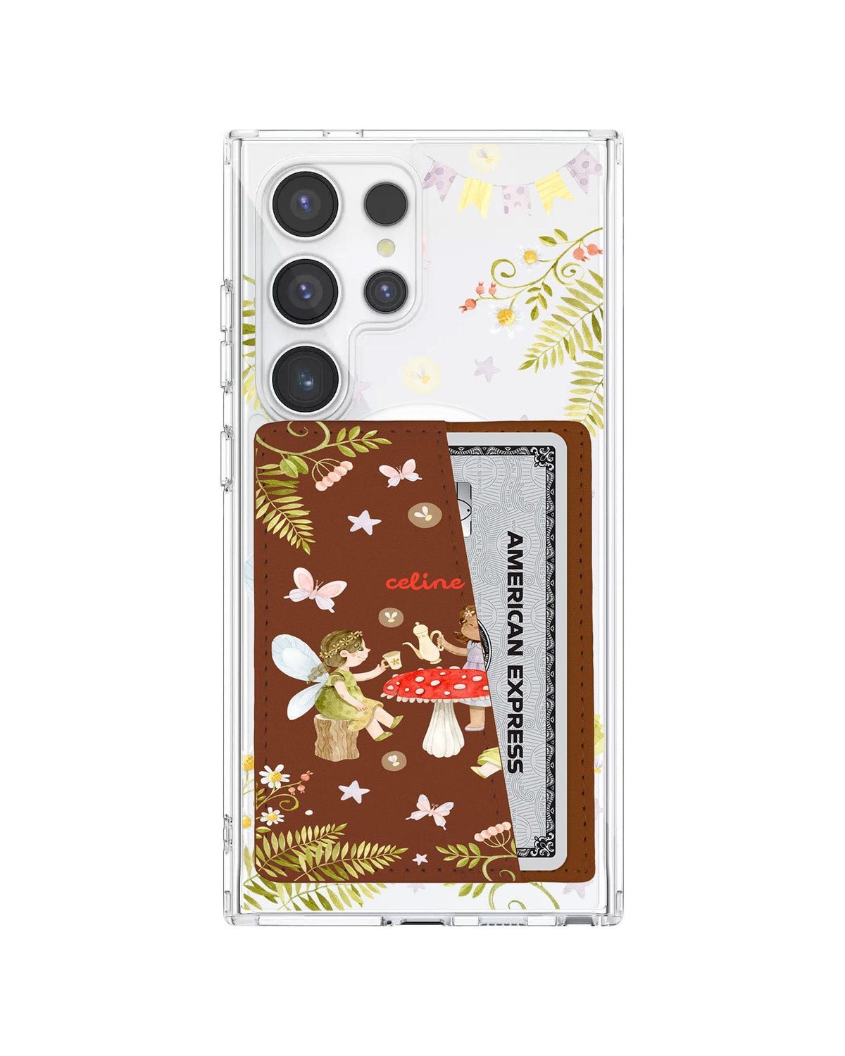 Android Leather Wallet Case - Tea Party