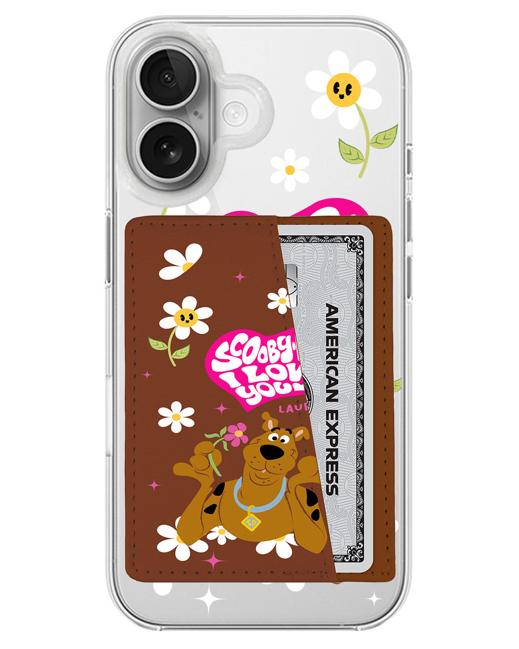 iPhone Leather Wallet Case - Scooby Love You