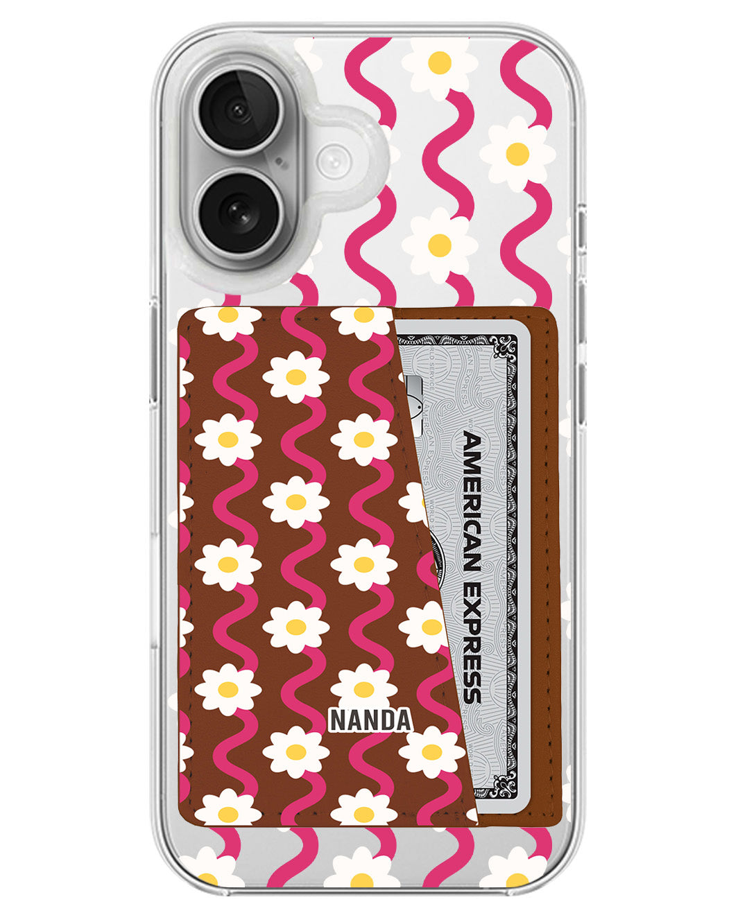 iPhone Leather Wallet Case - Daisy Disco