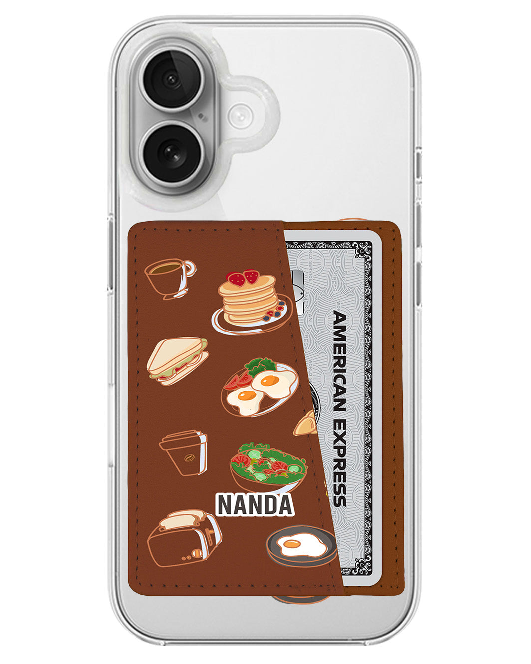 iPhone Leather Wallet Case - Morning Munchies