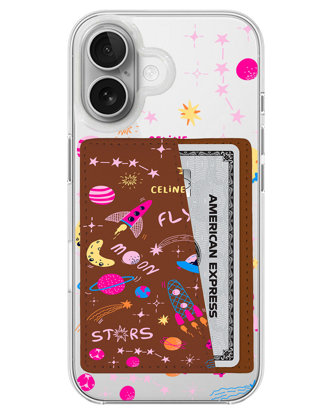 iPhone Leather Wallet Case - Happy Space