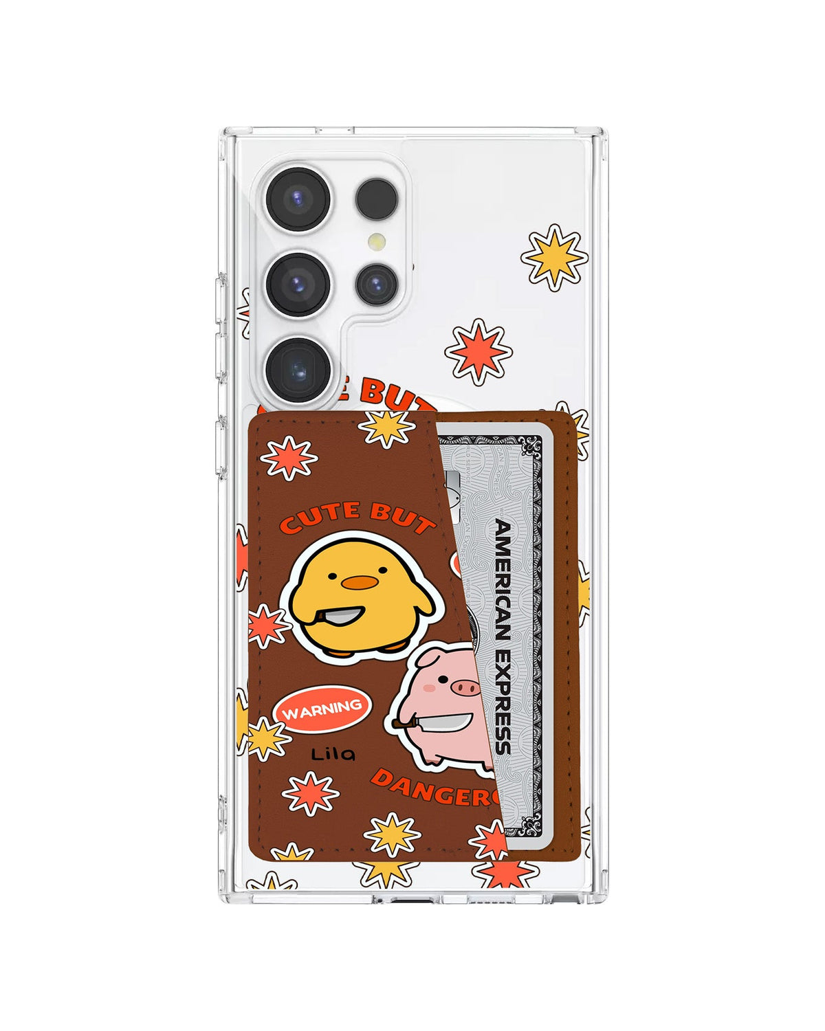 Android Leather Wallet Case - Cute But Dangerous