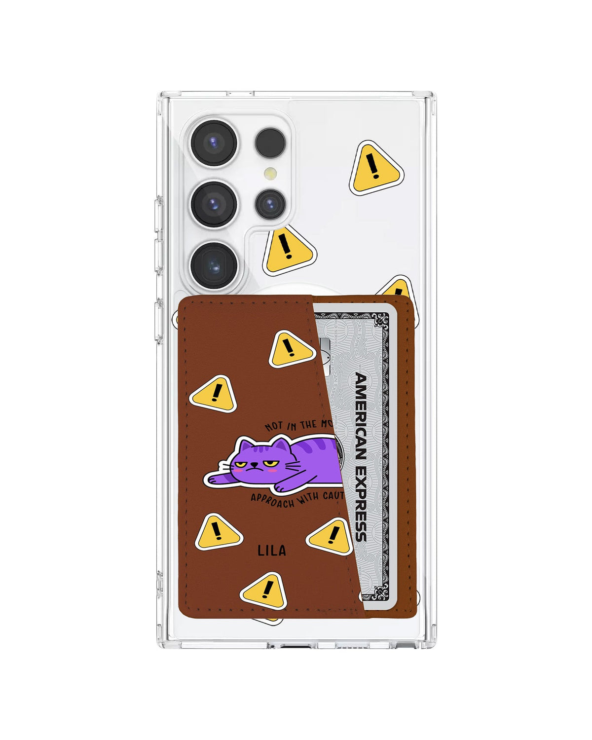 Android Leather Wallet Case - Grumpy Cat