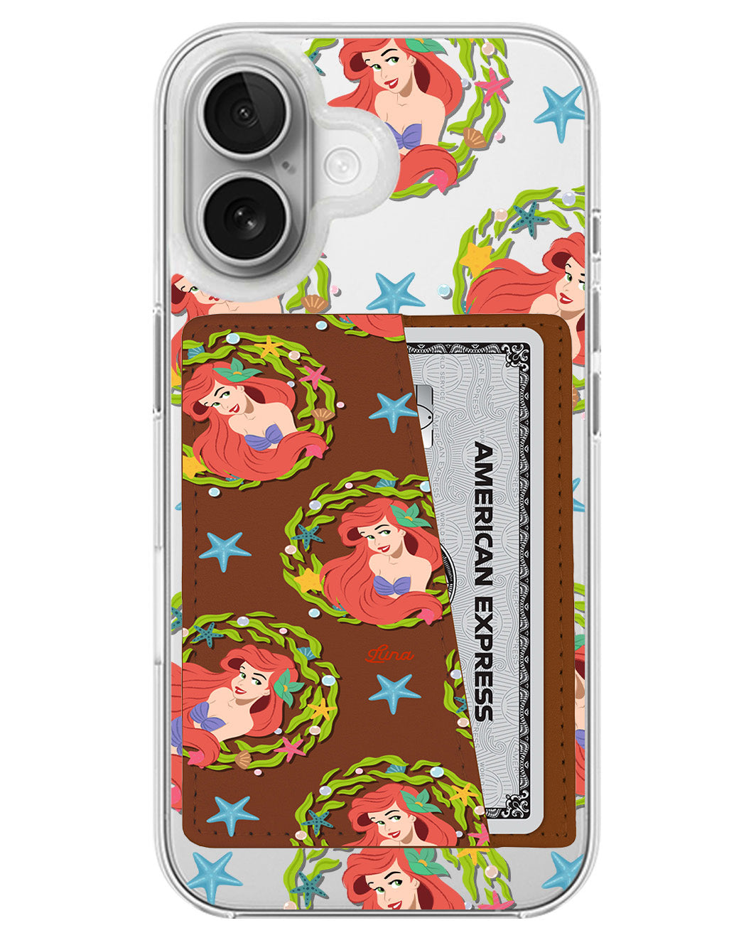 iPhone Leather Wallet Case - Ariel