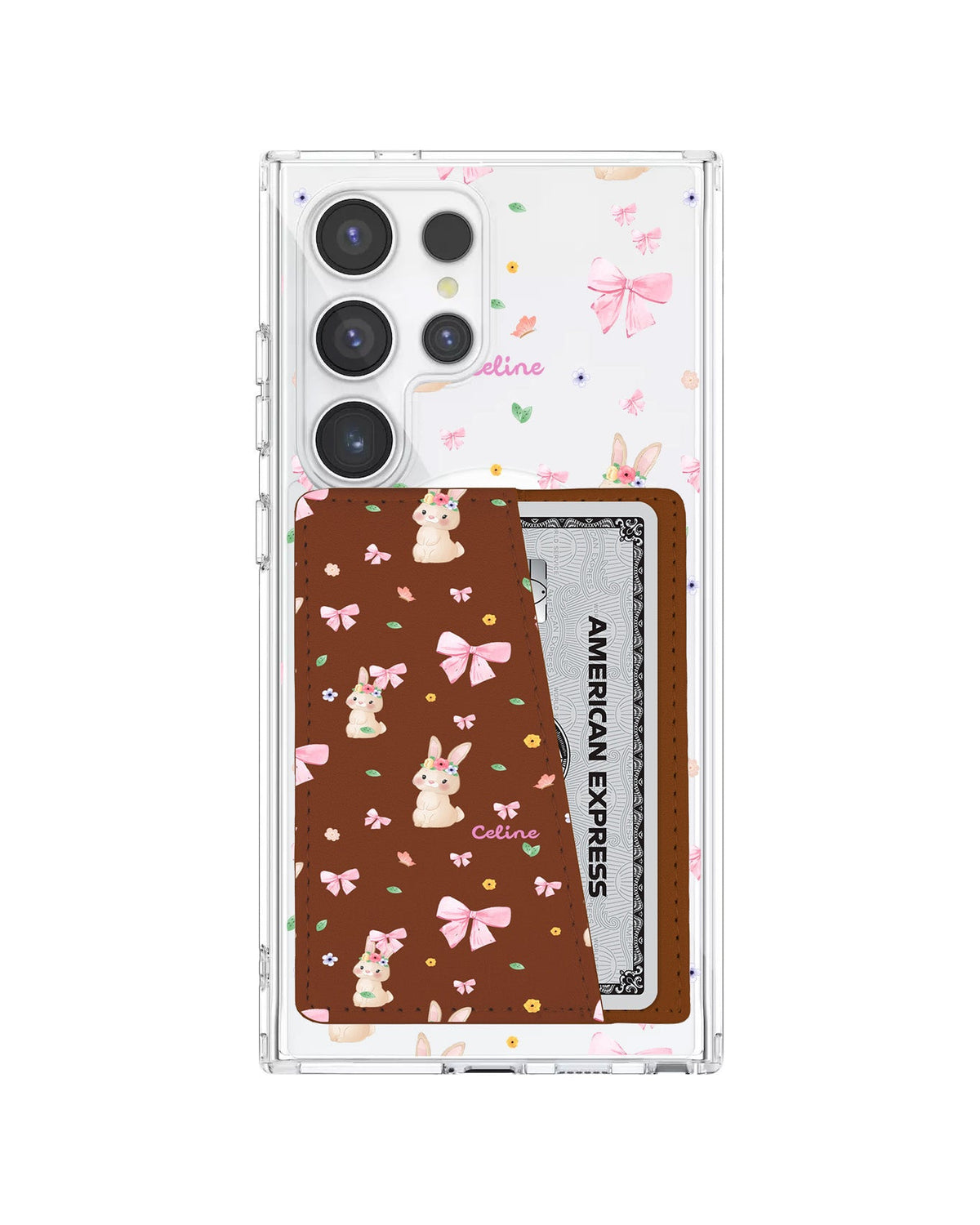 Android Leather Wallet Case - Bunny Coquette