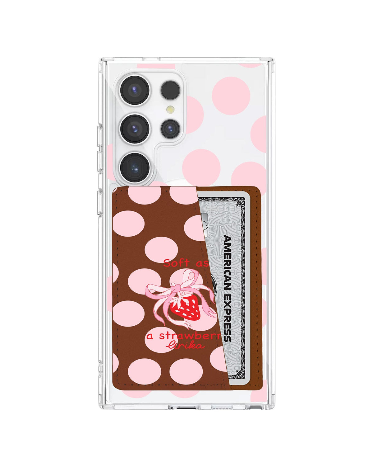 Android Leather Wallet Case - Strawberry Softie