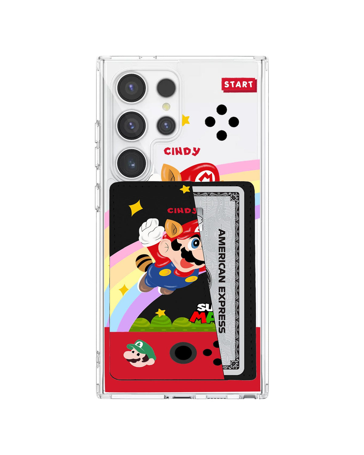 Android Leather Wallet Case - Super Swing Mario