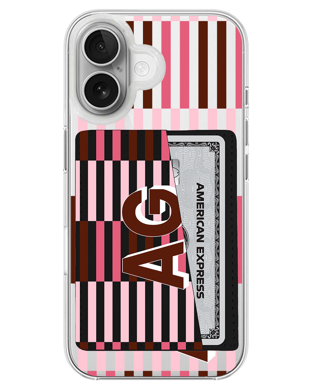 iPhone Leather Wallet Case - Strawberry Mocha