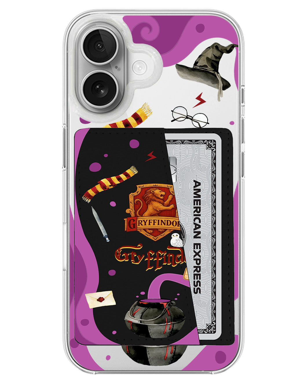 iPhone Leather Wallet Case - Gryffindor
