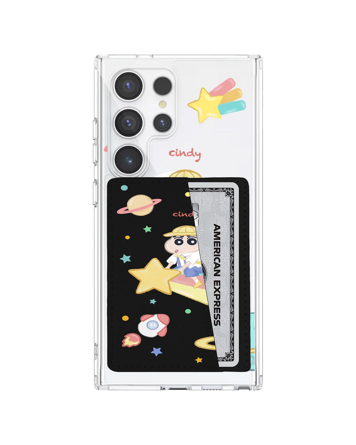 Android Leather Wallet Case - Shinchan Sky