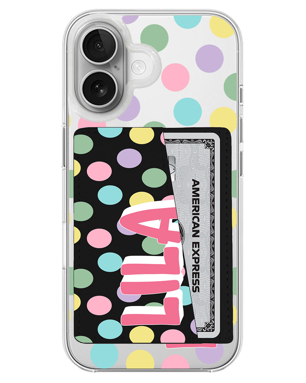 iPhone Leather Wallet Case - Dotty Delight