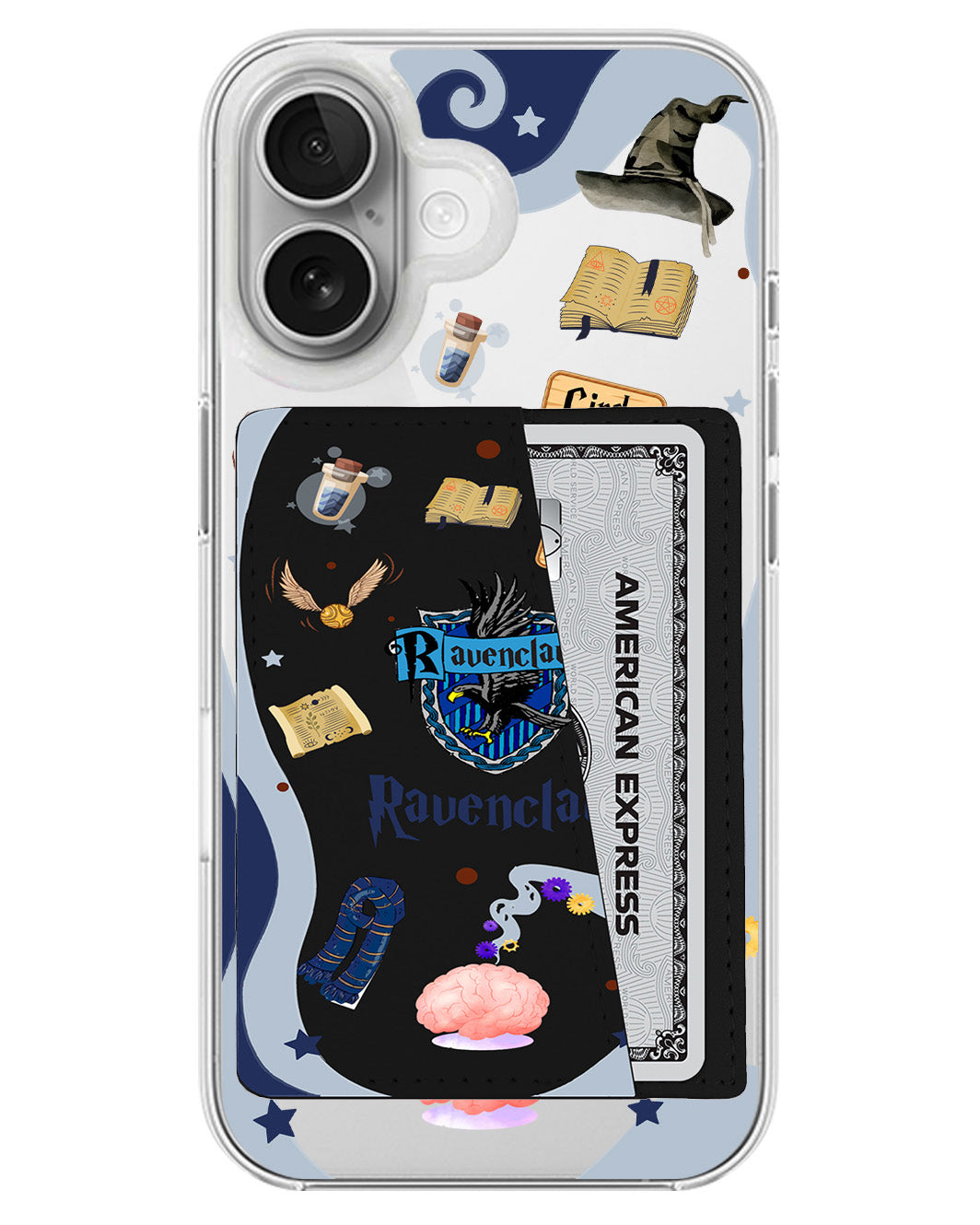 iPhone Leather Wallet Case - Ravenclaw