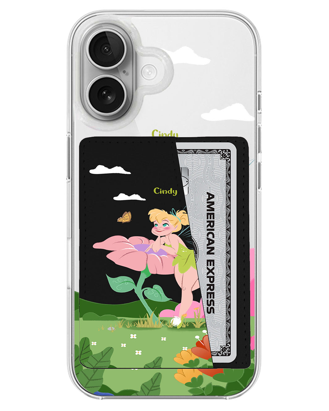 iPhone Leather Wallet Case - Tink Flower