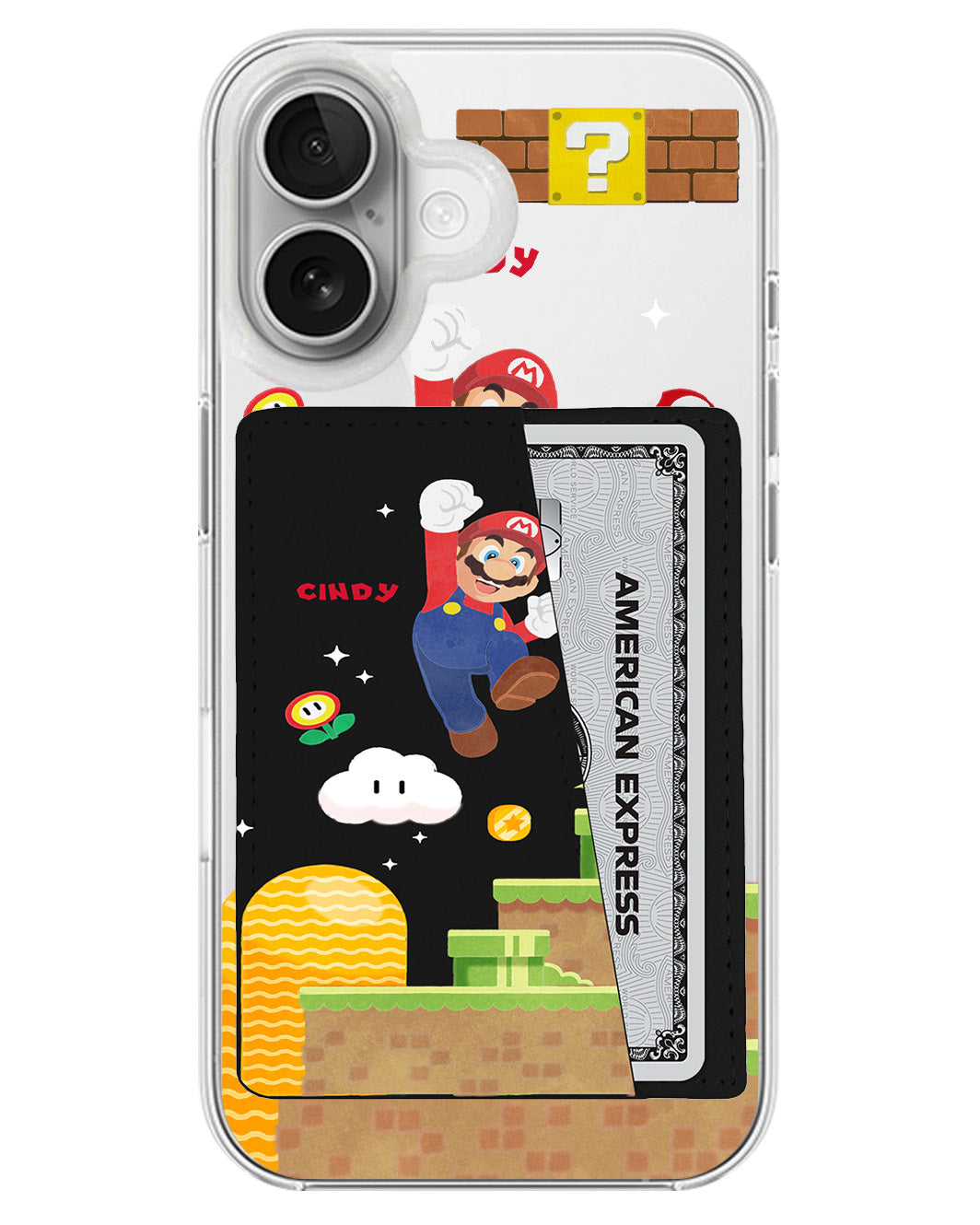 iPhone Leather Wallet Case - Its Me Mario