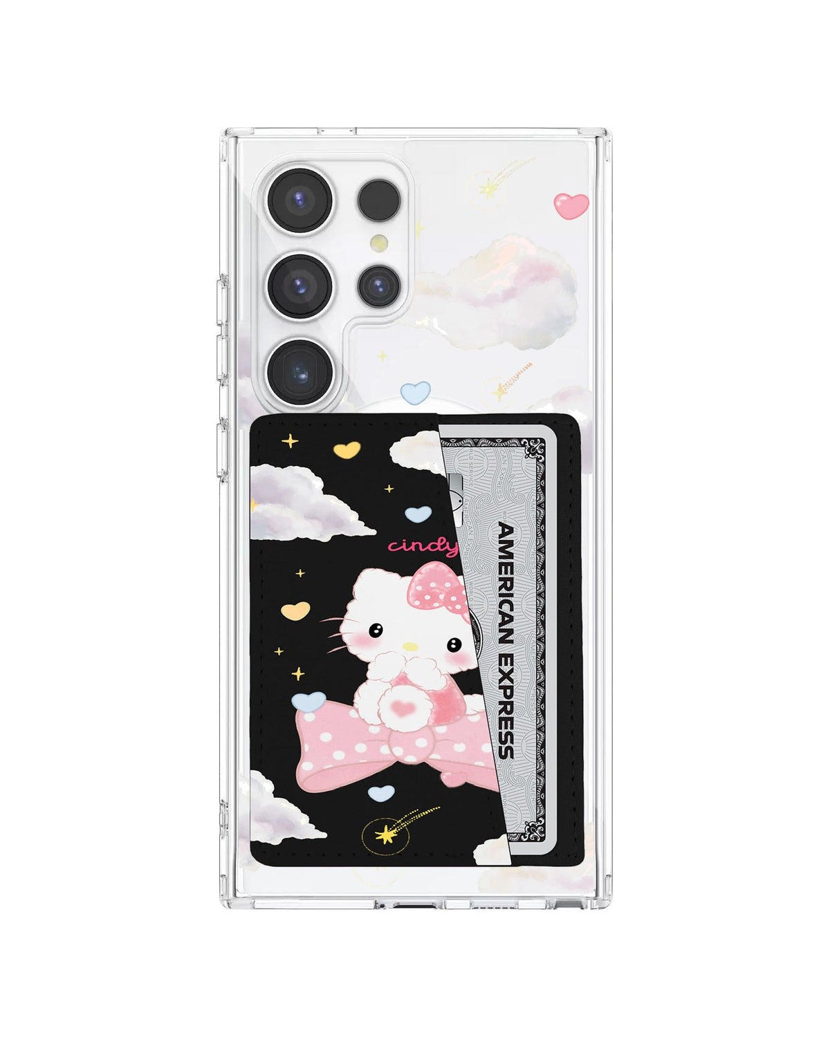 Android Leather Wallet Case - Cute Kitty