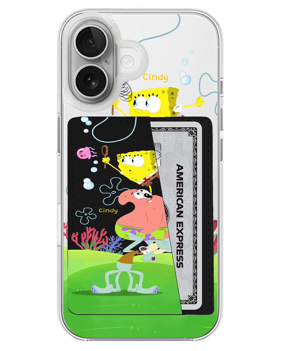 iPhone Leather Wallet Case - Spongebob 1