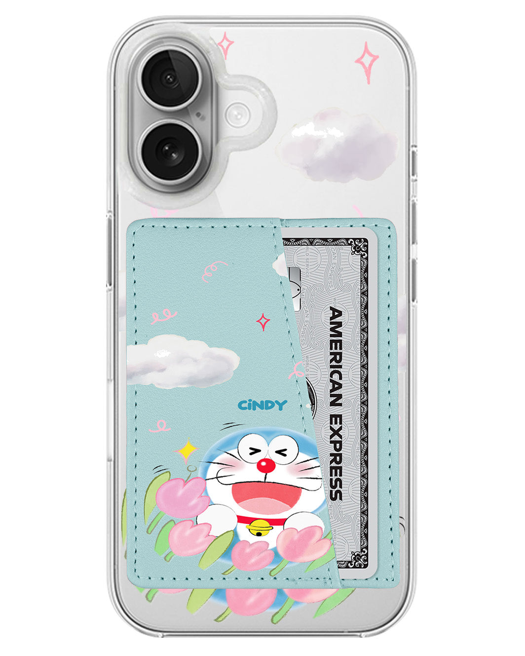 iPhone Leather Wallet Case - Dora Flower