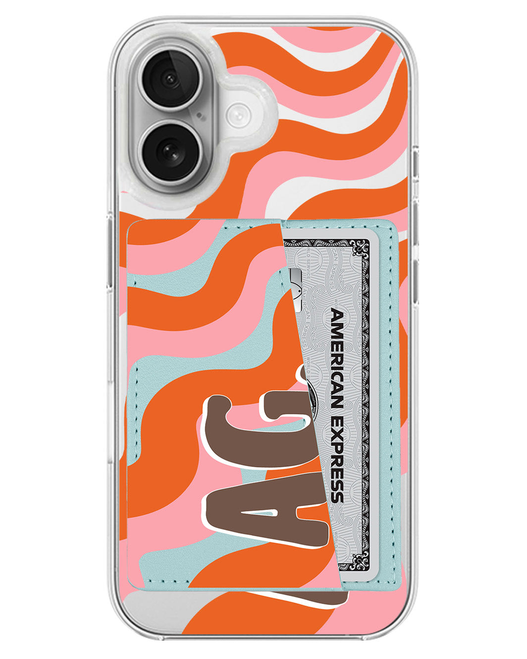 iPhone Leather Wallet Case - Tangerine Twist