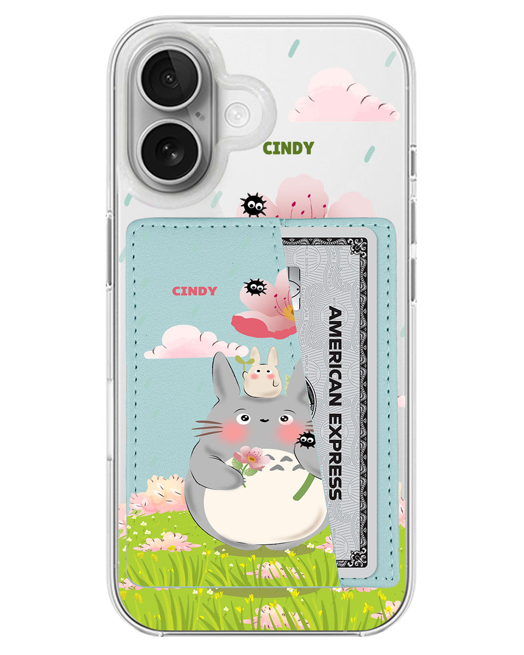 iPhone Leather Wallet Case - Totoro 2