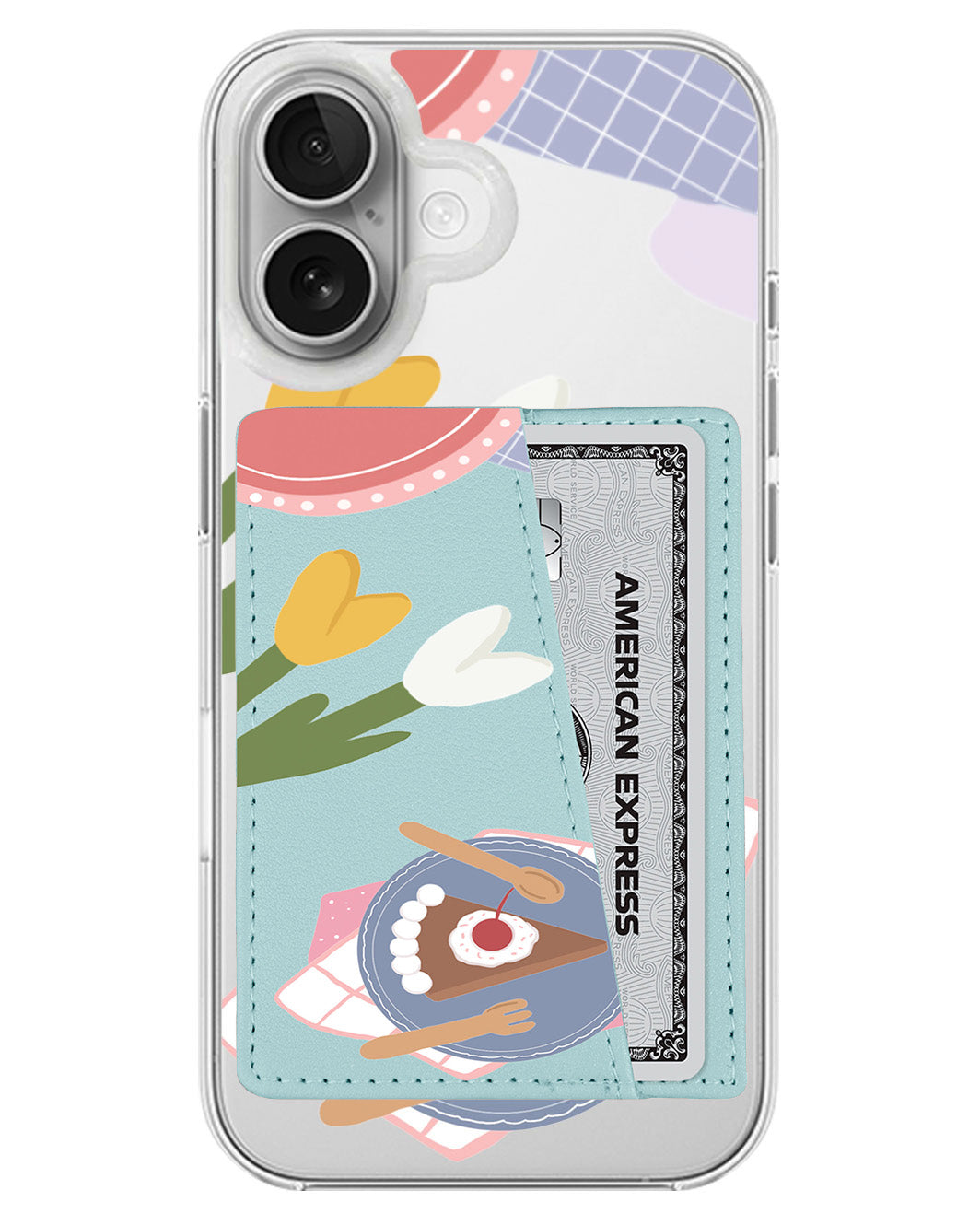 iPhone Leather Wallet Case - Picnic Day Cake