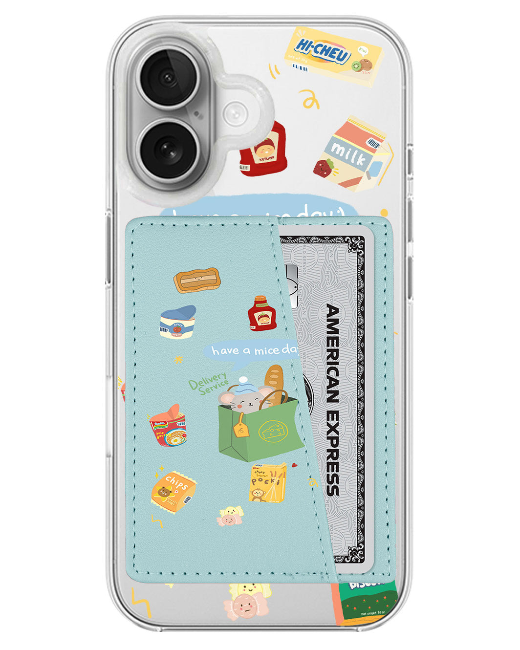 iPhone Leather Wallet Case - Have A Mice Day